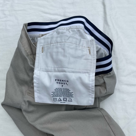 Girls French Toast elastic band pull-on pants in Khaki. Size 7 - Picture 2 of 2